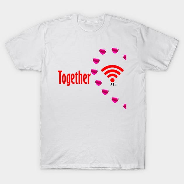 Couple valentine wifi and hotsopt man T-Shirt by INDONESIA68